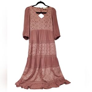 Listicle Dress Boho Rengency Era Cottagecore Romantic Victorian Romantic Size L